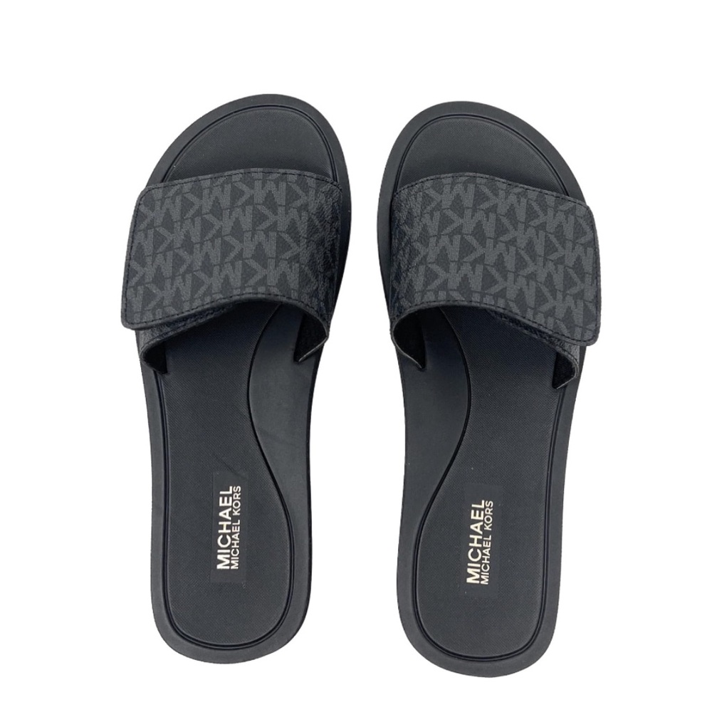 Michael Kors MK Signature Logo Print Wade Slid